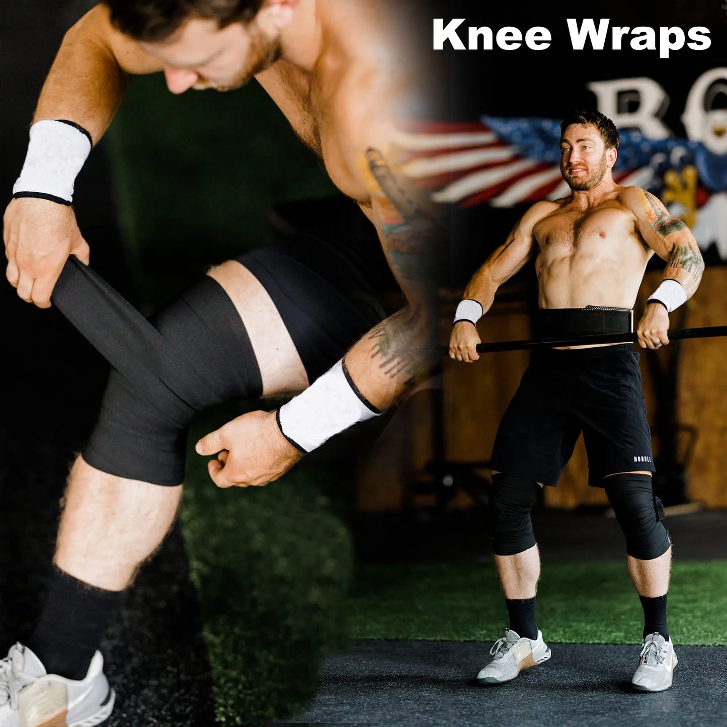Weight Lifting Knee Wraps Support
