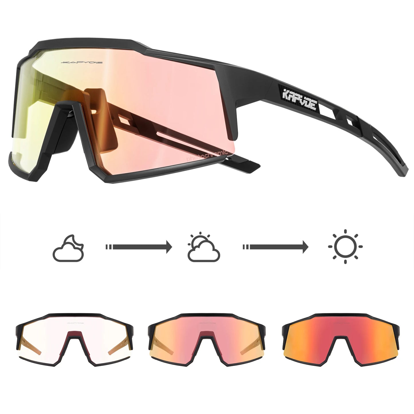 Outdoor Running Photochromic Sunglasses